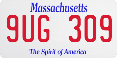 MA license plate 9UG309