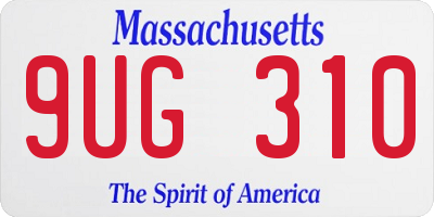 MA license plate 9UG310
