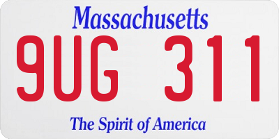 MA license plate 9UG311