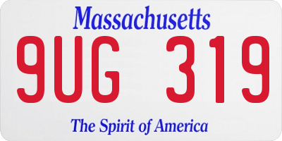 MA license plate 9UG319