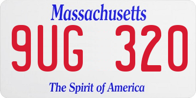 MA license plate 9UG320
