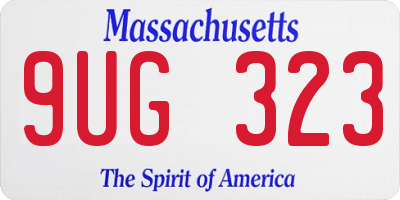 MA license plate 9UG323