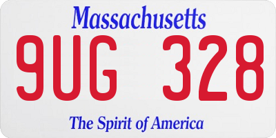 MA license plate 9UG328