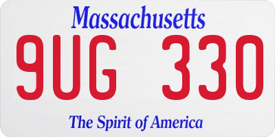 MA license plate 9UG330
