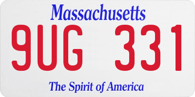 MA license plate 9UG331