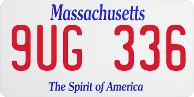 MA license plate 9UG336
