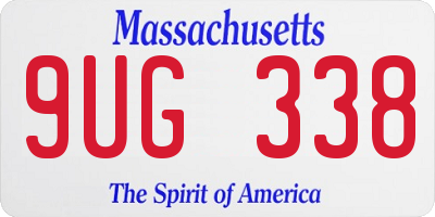 MA license plate 9UG338