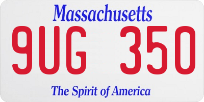 MA license plate 9UG350