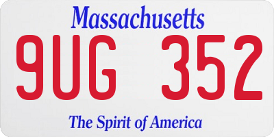 MA license plate 9UG352