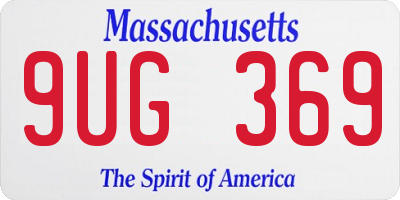 MA license plate 9UG369