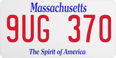 MA license plate 9UG370
