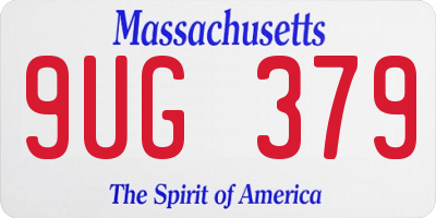 MA license plate 9UG379