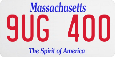 MA license plate 9UG400
