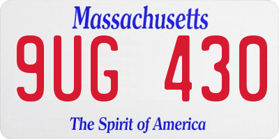 MA license plate 9UG430