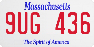 MA license plate 9UG436
