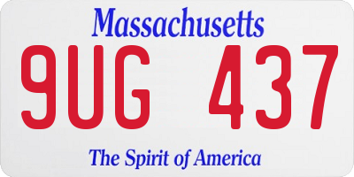 MA license plate 9UG437