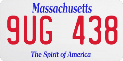 MA license plate 9UG438