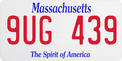 MA license plate 9UG439