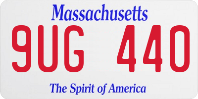 MA license plate 9UG440