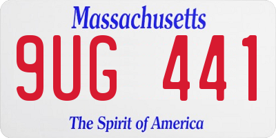 MA license plate 9UG441