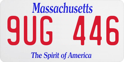 MA license plate 9UG446