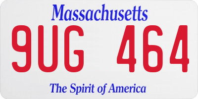 MA license plate 9UG464