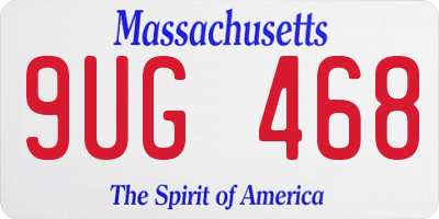MA license plate 9UG468