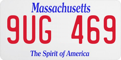 MA license plate 9UG469