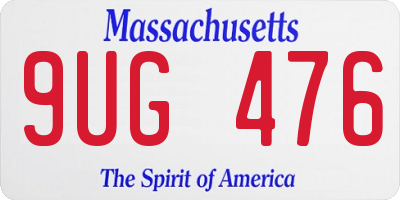 MA license plate 9UG476