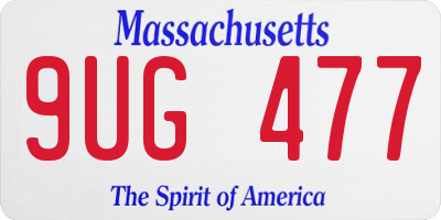MA license plate 9UG477