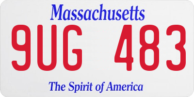 MA license plate 9UG483