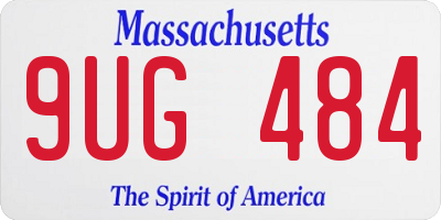 MA license plate 9UG484