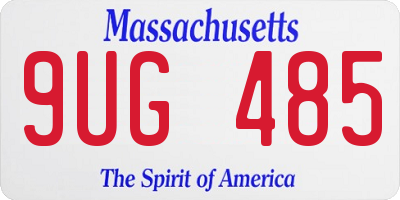 MA license plate 9UG485