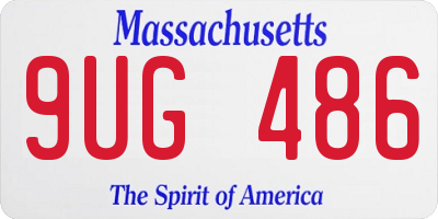 MA license plate 9UG486