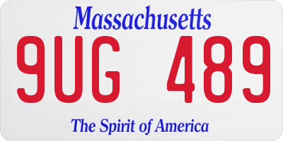MA license plate 9UG489