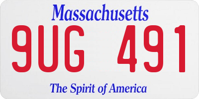 MA license plate 9UG491