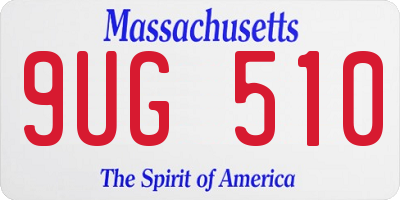 MA license plate 9UG510