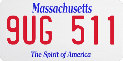 MA license plate 9UG511