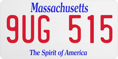 MA license plate 9UG515