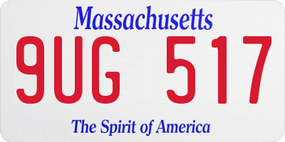 MA license plate 9UG517