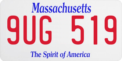 MA license plate 9UG519