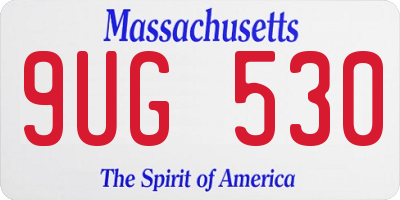 MA license plate 9UG530
