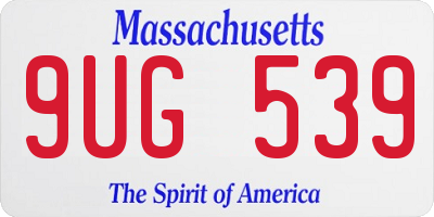 MA license plate 9UG539