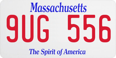 MA license plate 9UG556