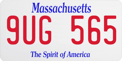 MA license plate 9UG565