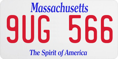 MA license plate 9UG566