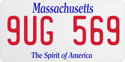 MA license plate 9UG569