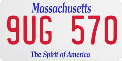 MA license plate 9UG570