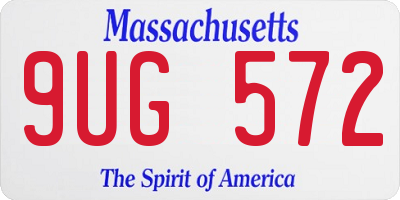 MA license plate 9UG572
