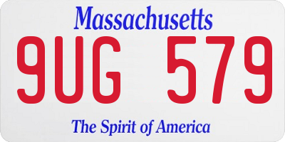MA license plate 9UG579